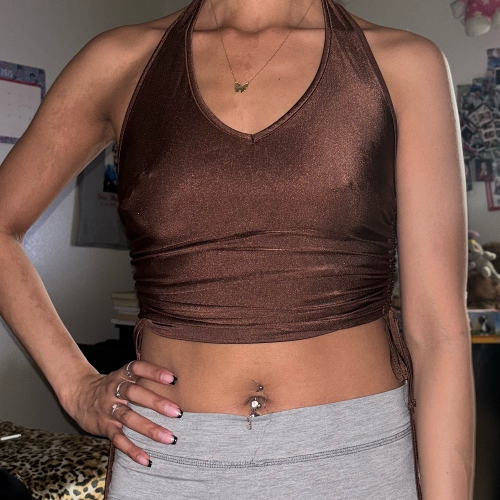 Brown Halter Top